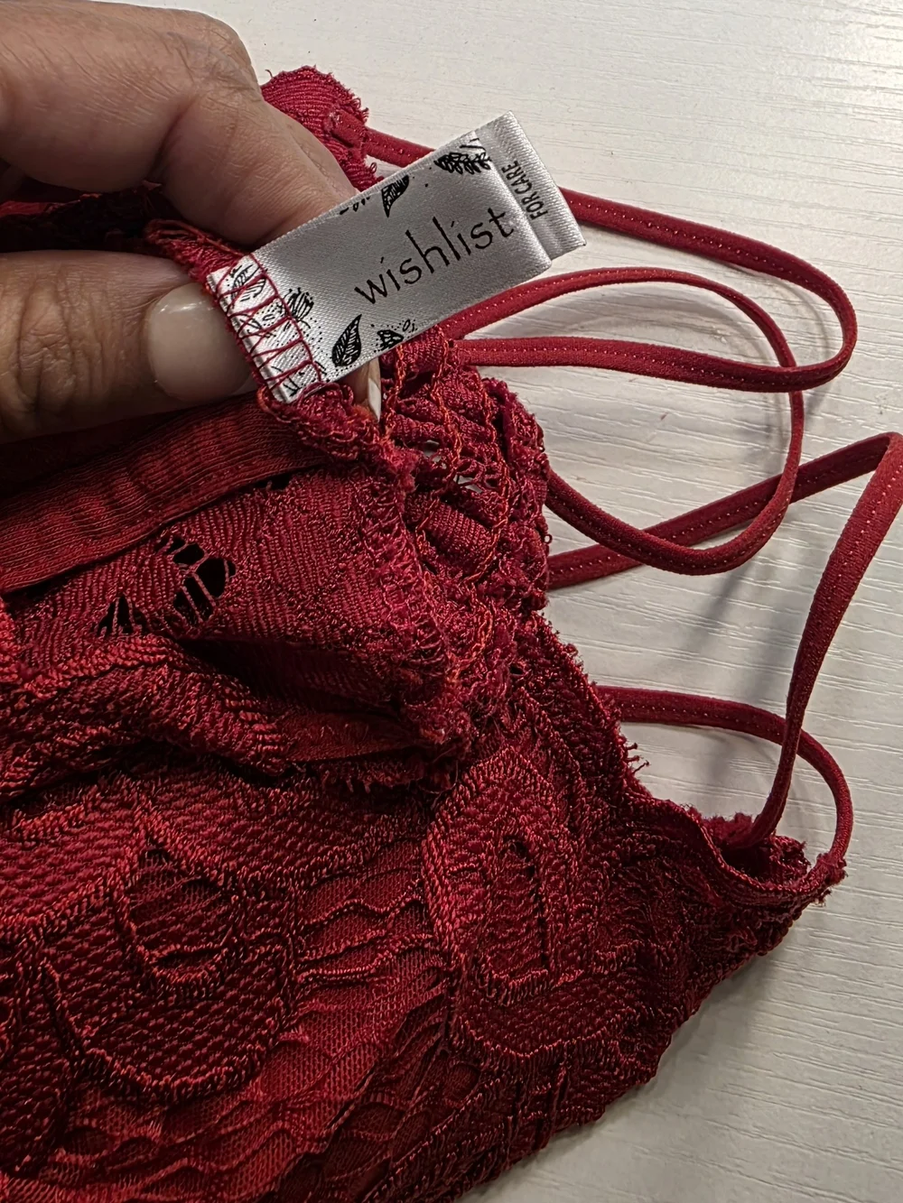 Wishlist Red Lace Bralette